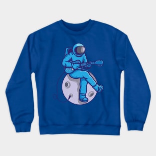 astronaut playing guitar 5 Crewneck Sweatshirt